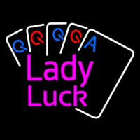 Lady Luck Cards Neonskylt
