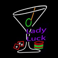 Lady Luck Martini Neonskylt