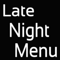 Late Night Menu Neonskylt