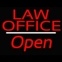 Law Office Open White Line Neonskylt
