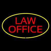 Law Office Oval Yellow Neonskylt