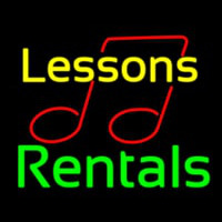 Lessons Rentals Neonskylt