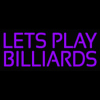 Lets Play Billiard 1 Neonskylt