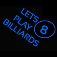 Lets Play Billiard Neonskylt