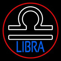 Libra Zodiac Border Red Neonskylt