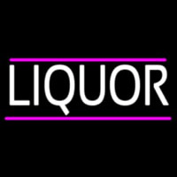 Liquors With Pink Out Line Neonskylt