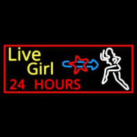 Live Girls 24 Hrs Neonskylt