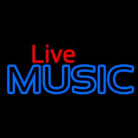 Live Music Blue 1 Neonskylt