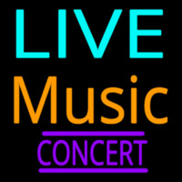 Live Music Concert Acoustic Party Neonskylt