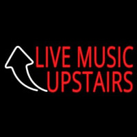 Live Music Upstairs 1 Neonskylt