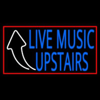 Live Music Upstairs Neonskylt