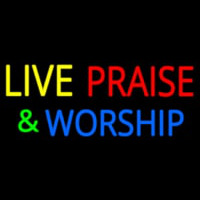 Live Praise And Worship Neonskylt