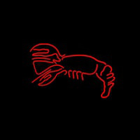 Lobster In Red Logo Neonskylt