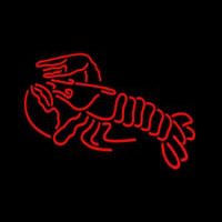Lobster Logo Red Neonskylt