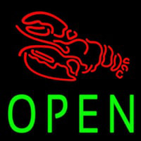 Lobster Open Block Neonskylt