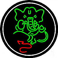 Lord Ganesha With Border Neonskylt