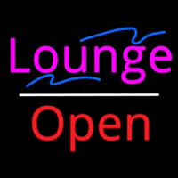 Lounge Open White Line Neonskylt