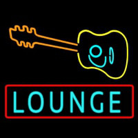 Lounge With Guitar Neonskylt