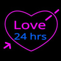 Love 24 Hrs Neonskylt