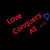 Love Conguers Neonskylt