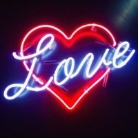Love Heart Neonskylt