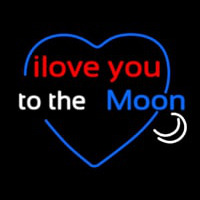 Love You To The Moon Neonskylt