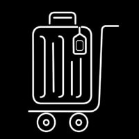 Luggage Bag Icon Neonskylt