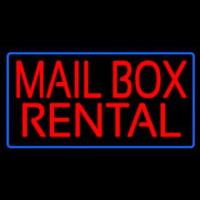 Mail Bo  Rental Blue Border Neonskylt