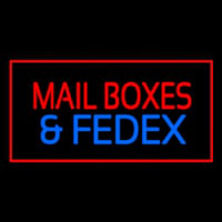 Mail Bo es And Fede  Rectangle Red Neonskylt