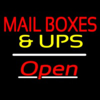 Mail Bo es And Ups Block Open White Line Neonskylt