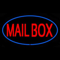 Mailbo  Oval Blue Neonskylt