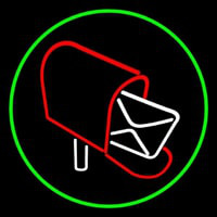 Mailbo  Red Logo With Green Circle Neonskylt