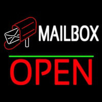 Mailbo  Red Logo With Open 1 Neonskylt
