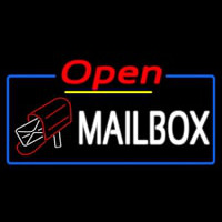 Mailbo  Red Logo With Open 4 Neonskylt