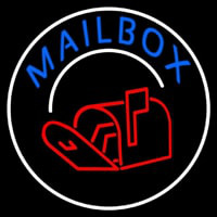Mailbo  With Logo Circle 1 Neonskylt