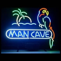 Man Cave Parrot Neonskylt