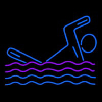 Man Swimming Neonskylt
