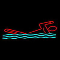 Man Swimming Neonskylt