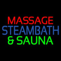 Massage Steam Bath And Sauna Neonskylt