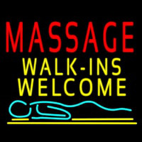 Massage Walk Ins Welcome Neonskylt