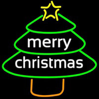 Merry Christmas Tree Neonskylt