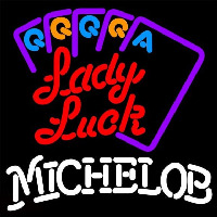 Michelob Lady Luck Series Beer Sign Neonskylt