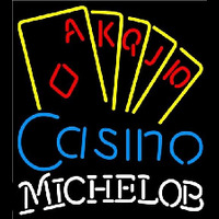 Michelob Poker Casino Ace Series Beer Sign Neonskylt