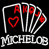 Michelob Poker Series Beer Sign Neonskylt