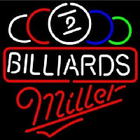 Miller Ball Billiards Pool Beer Neonskylt