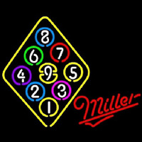 Miller Ball Billiards Rack Pool Neonskylt