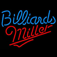 Miller Billiards Te t Pool Beer Sign Neonskylt