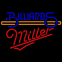 Miller Billiards With Stick Pool Neonskylt