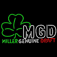Miller Genuine Draft Shamrock Beer Sign Neonskylt