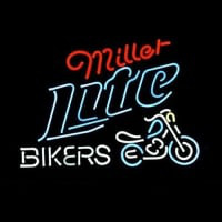 Miller Lite Bike Bikers Bicycle Logo Neonskylt